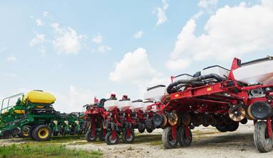 close-up-seeder-attached-tractor-field
