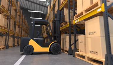forklift-is-lifting-wooden-pallet-warehouse