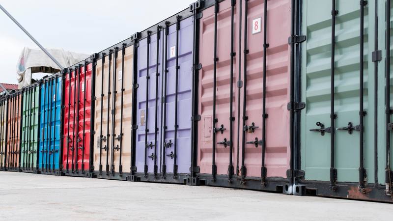 logistic-center-with-colorful-storage-container